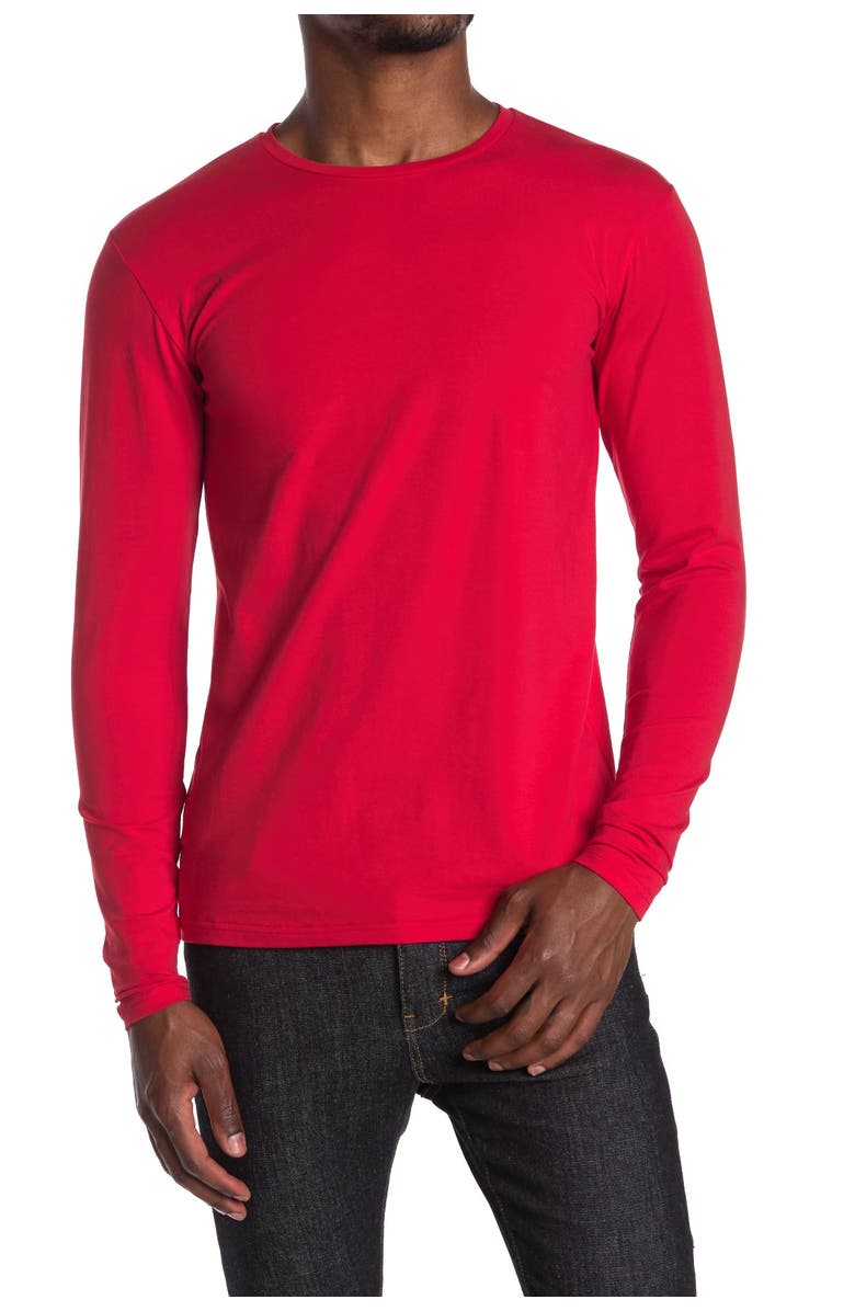 XRAY Crewneck Long Sleeve T-Shirt, Main, color, Racer Red