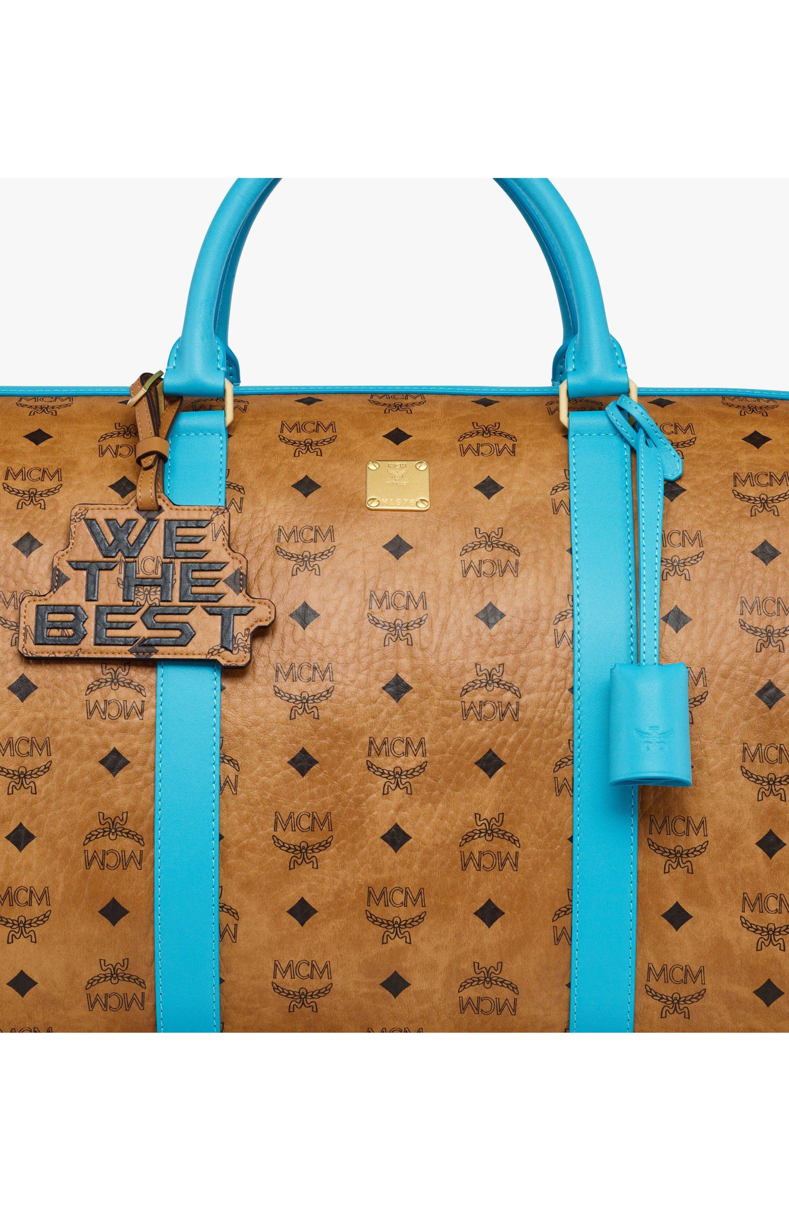 x We The Best Ottomar Weekender Bag in Visetos, Alternate, color, Cognac