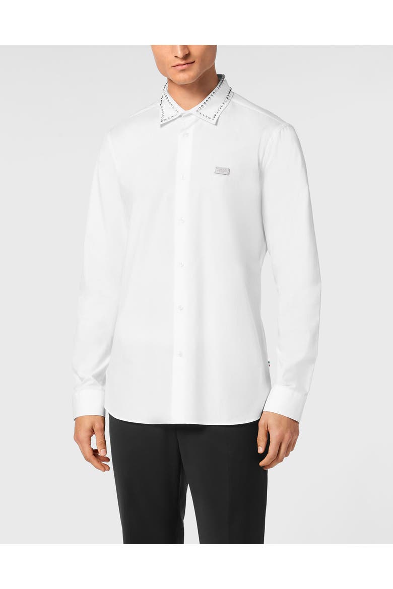 Shirt Sugar Daddy Cut Ls Studs Men, Main, color, white