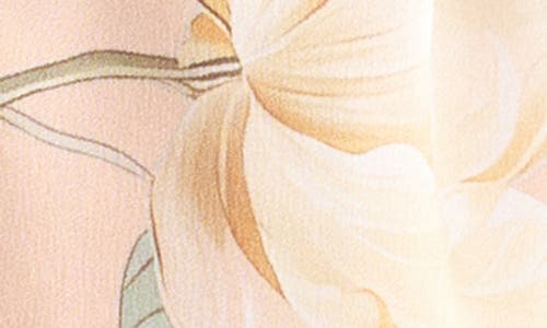 La Fiorentina Floral Print Silk Scarf In Pink