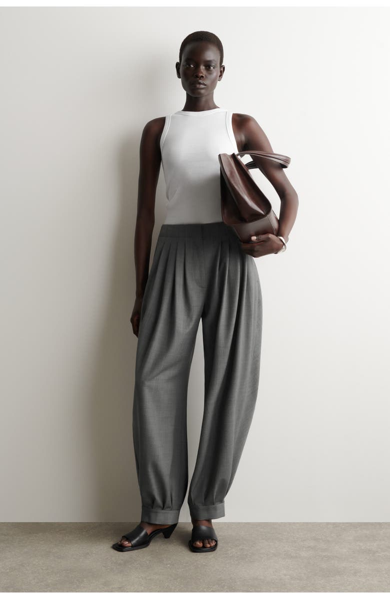 COS Ribbed Cotton Tank Top, Alternate, color, White