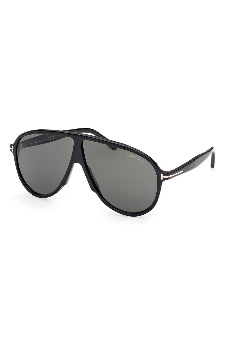 TOM FORD Vladimir 65mm Oversize Pilot Sunglasses, Alternate, color, 