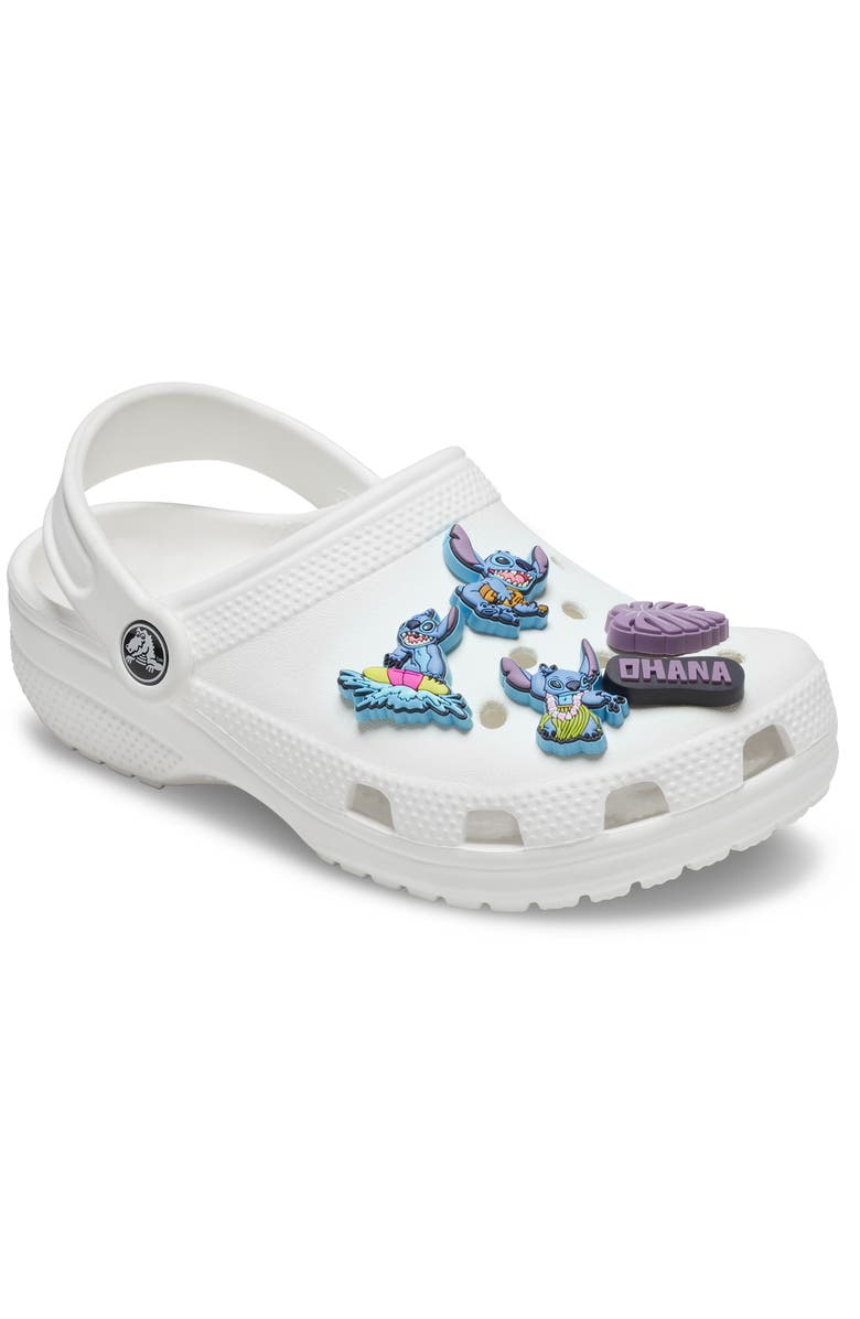 CROCS x Disney Tropical Stitch 5-Pack Jibbitz Shoe Charms, Alternate, color, White