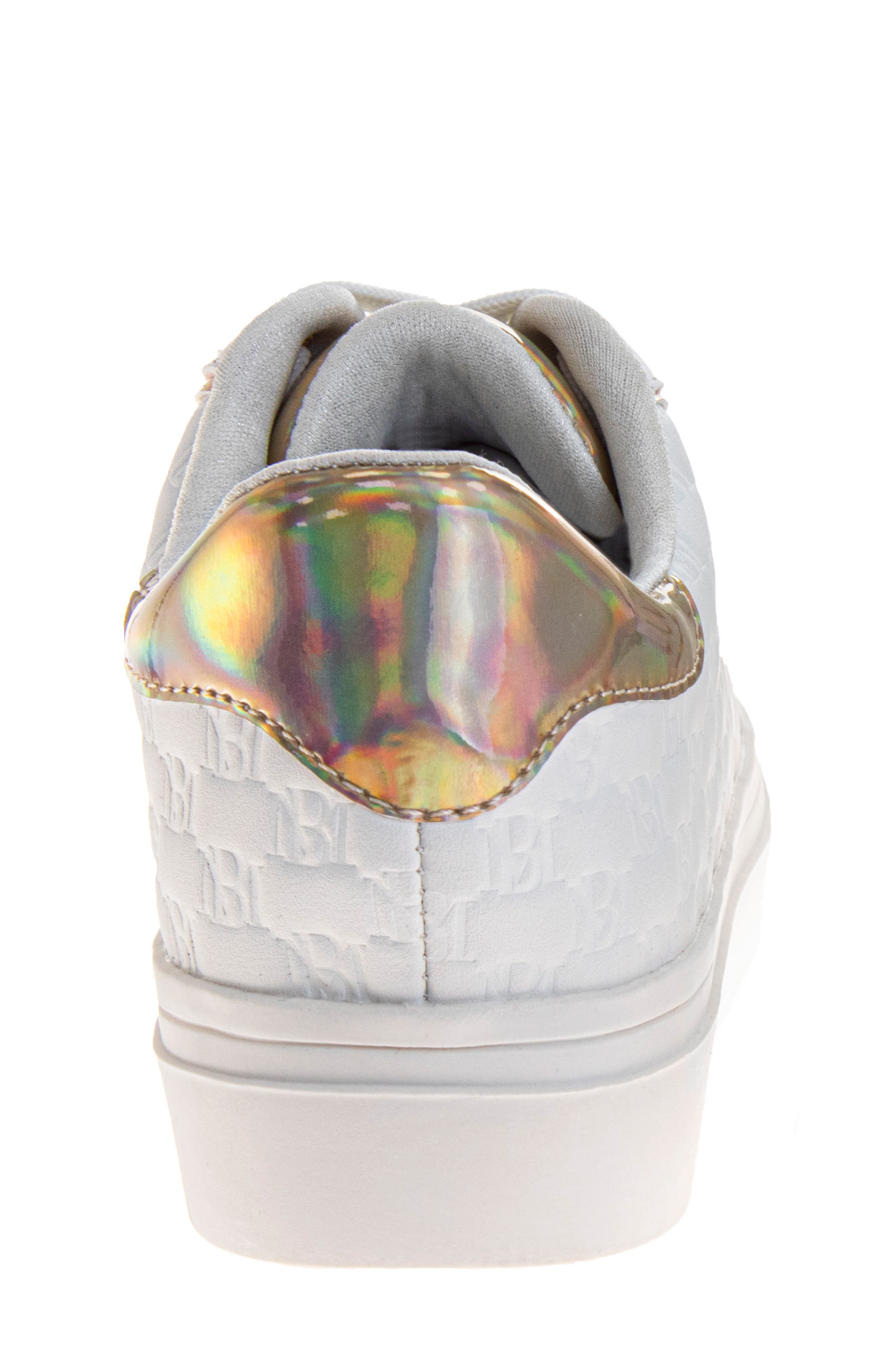 BADGLEY MISCHKA Kids
 Quilted Sneaker, Alternate, color, White/ Gold