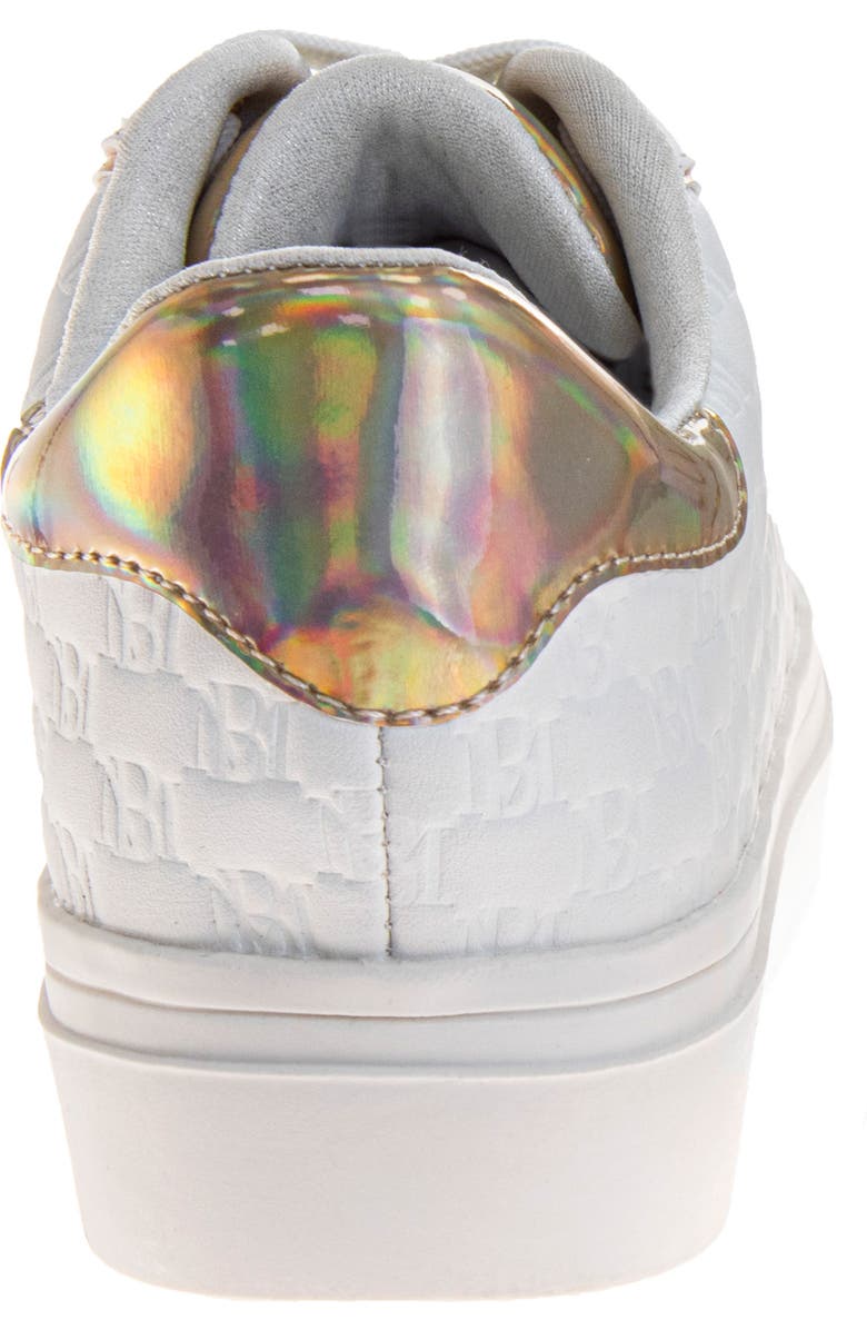 BADGLEY MISCHKA Kids' Quilted Sneaker, Alternate, color, White/ Gold