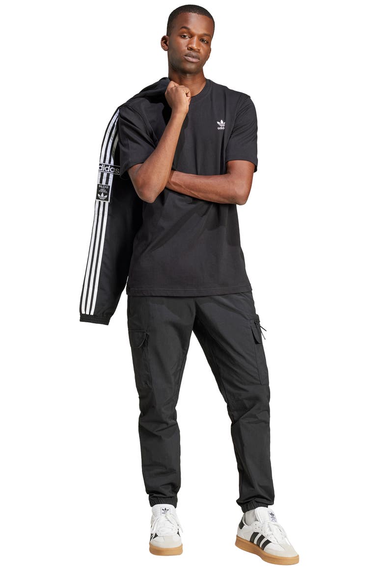 Trefoil Essentials Cotton T-Shirt, Alternate, color, BLACK