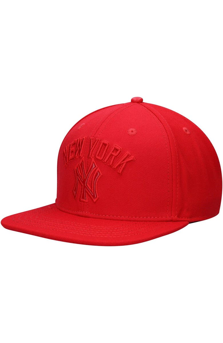PRO STANDARD Men's Pro Standard New York Yankees Triple Red Snapback Hat, Alternate, color, 