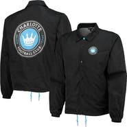 THE WILD COLLECTIVE Men's The Wild Collective Black Charlotte FC Coaches Full-Snap Jacket