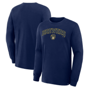 FANATICS Men's Fanatics Navy Milwaukee Brewers Lock-Up Legacy Long Sleeve T-Shirt