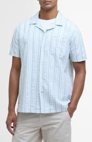 Barbour Beechcroft Stripe Cotton Seersucker Camp Shirt