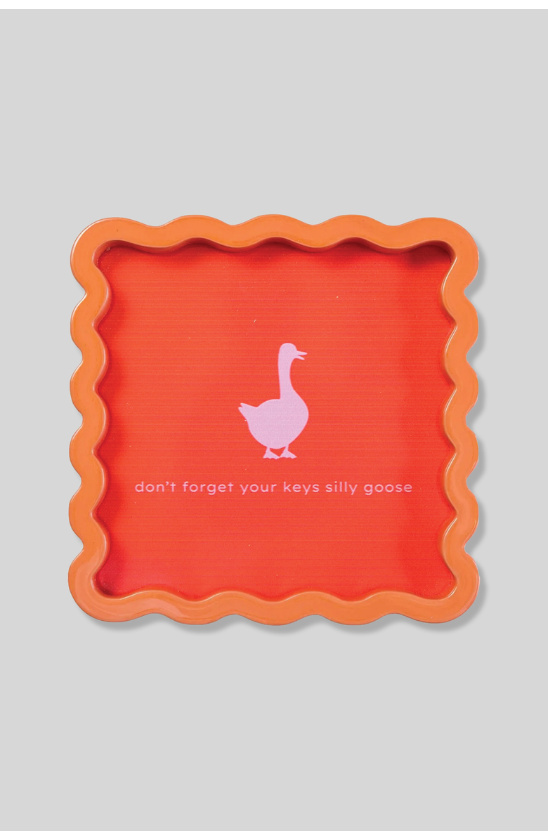 Furbish Silly Goose Lacquer Tray, Main, color, Orange, Caramel