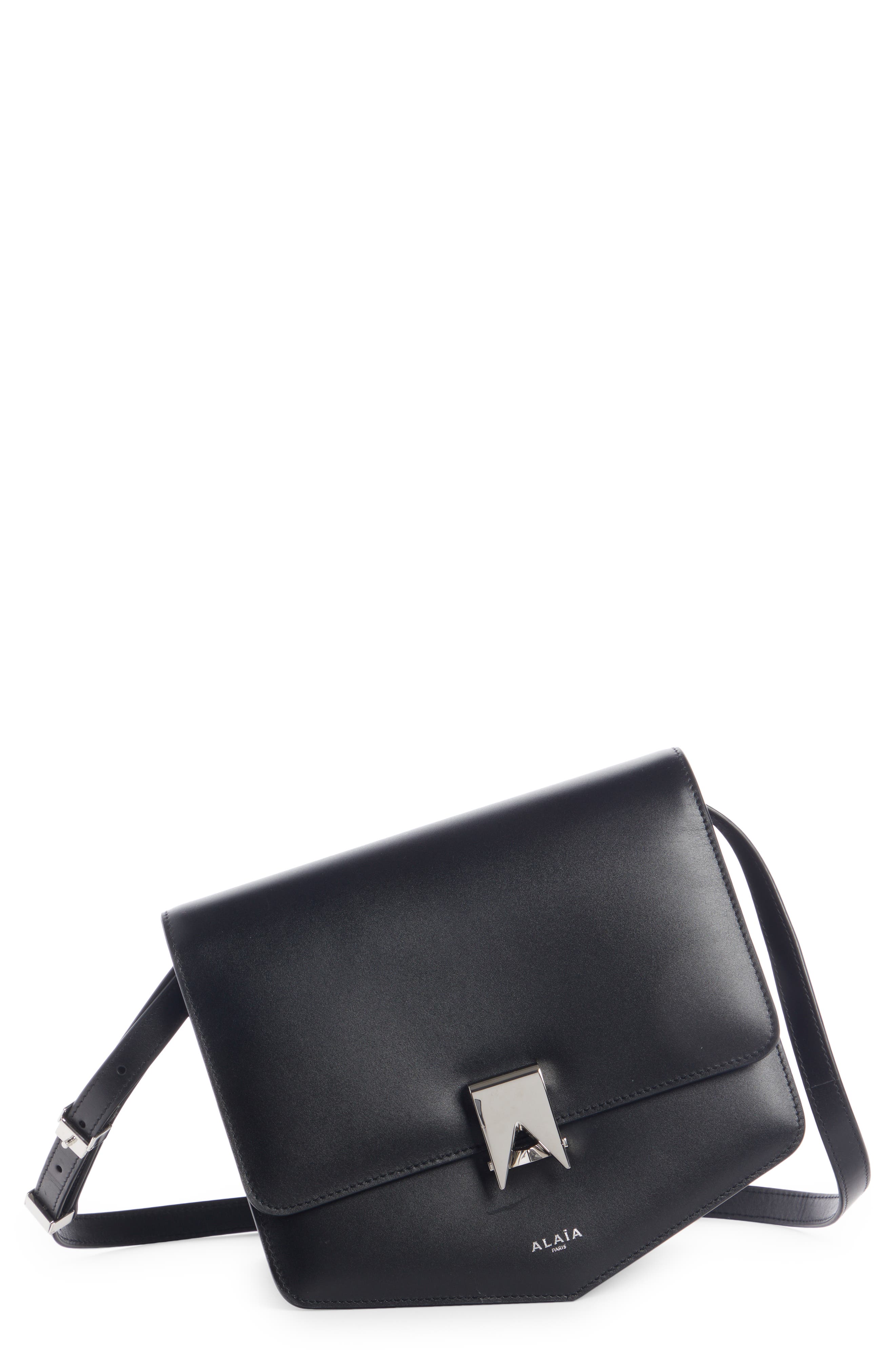 Alaïa Le Papa Leather Crossbody Bag, Main, color, 