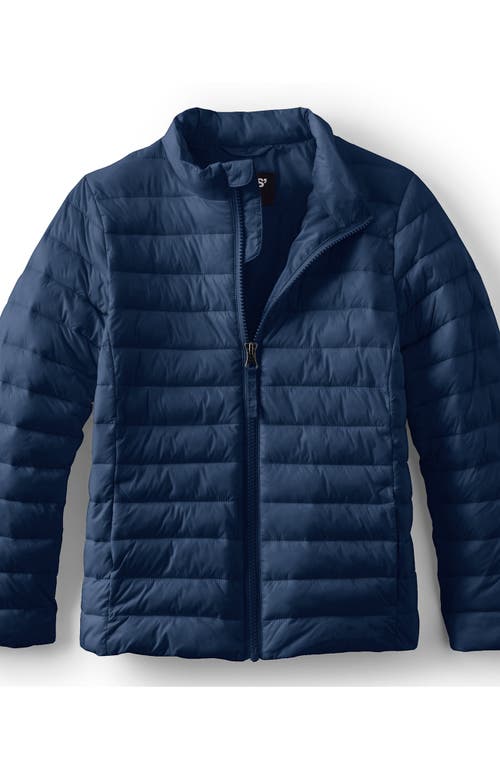 Lands' End Kids Insulated Down Alternative Thermoplume Jacket In Blue