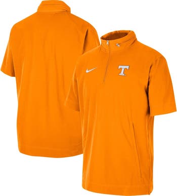 Men's Nike Tennessee Orange Tennessee Volunteers Coaches Half-Zip Short Sleeve Jacket