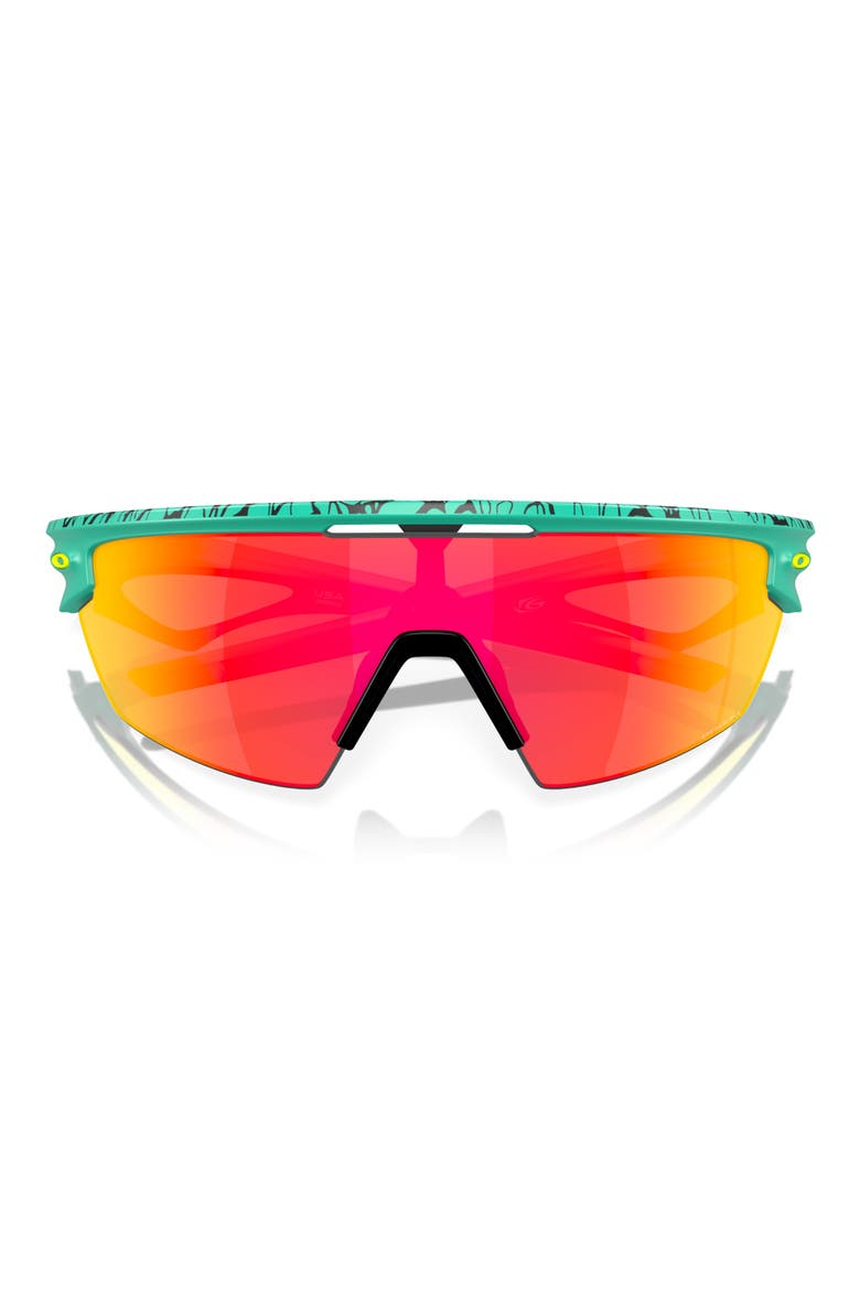 36mm Rectangle Wrap Sunglasses, Alternate, color, RUBY