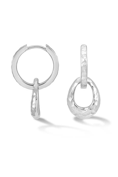 Entwined Oval Huggie Hoops