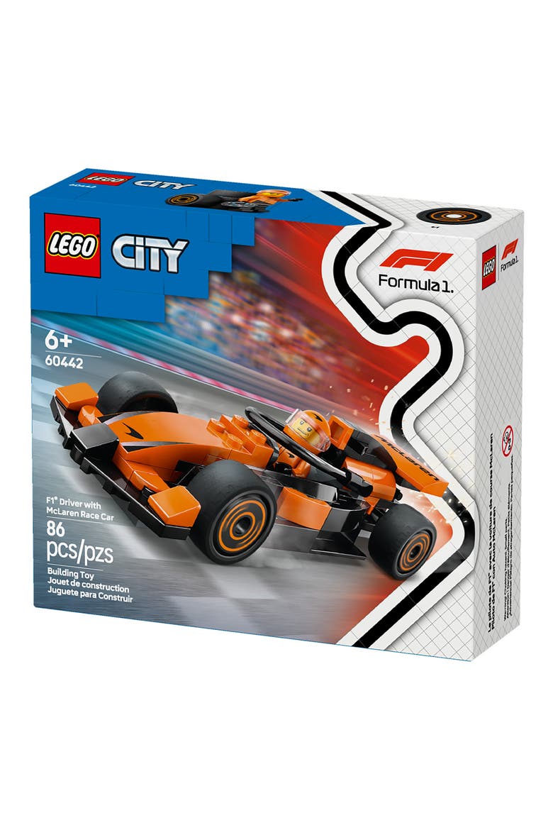 City F1 Driver with McLaren Race Car Building Set 60442, Alternate, color, MULTI