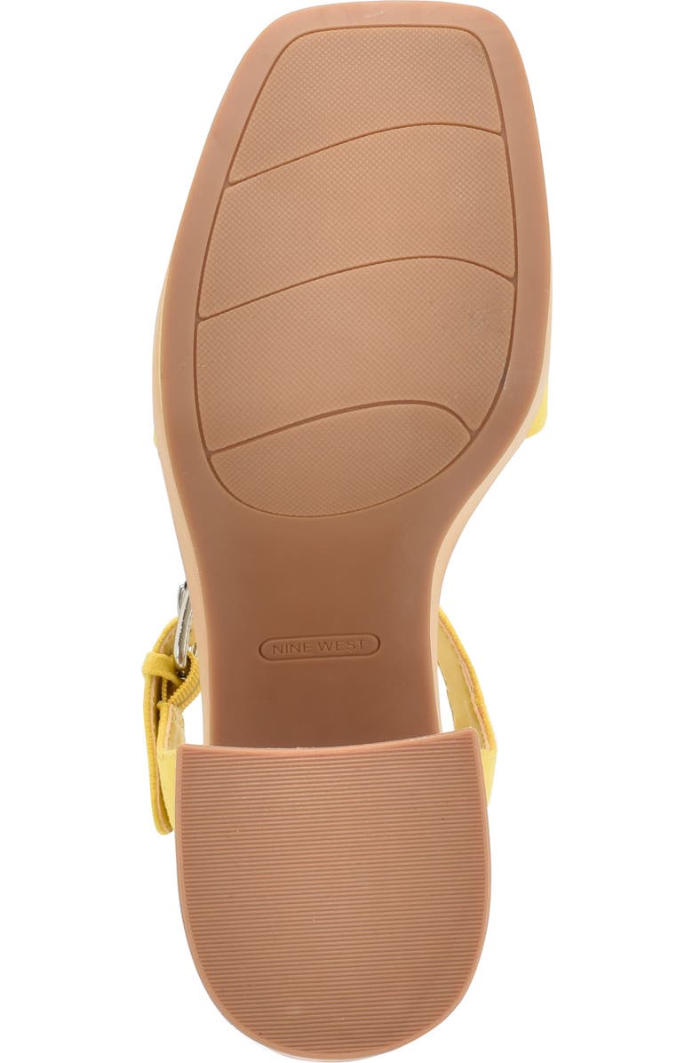 Nine West Open It Platform Heeled Sandal, Alternate, color, Yellow