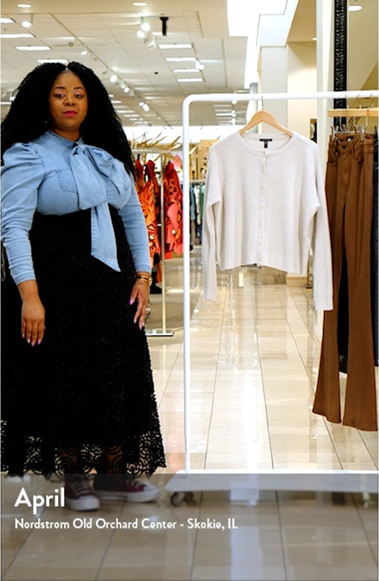 Crewneck Organic Cotton Chenille Cardigan, sales video thumbnail