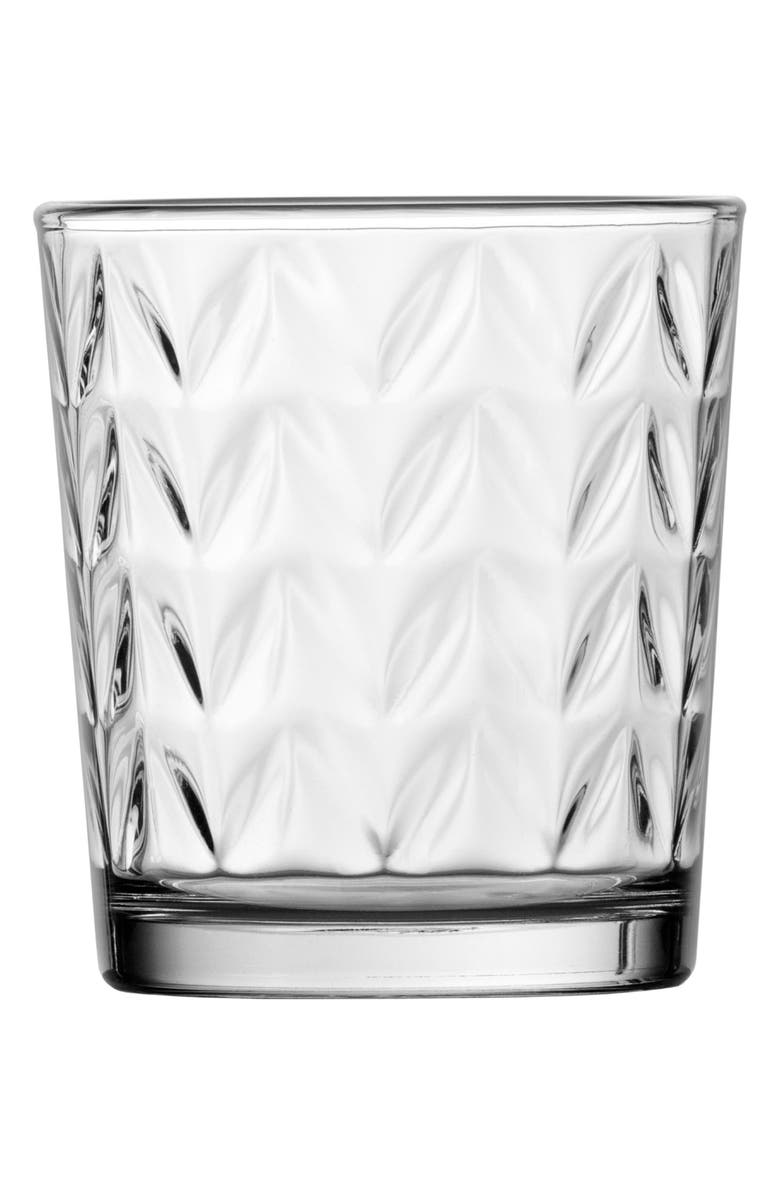 Fortessa Ornamento Olivio Set of 12 Tumbler Glasses, Alternate, color, Clear