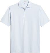 Peter Millar Grand Microprint Performance Piqué Golf Polo