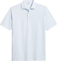 Peter Millar Grand Microprint Performance Piqué Golf Polo
