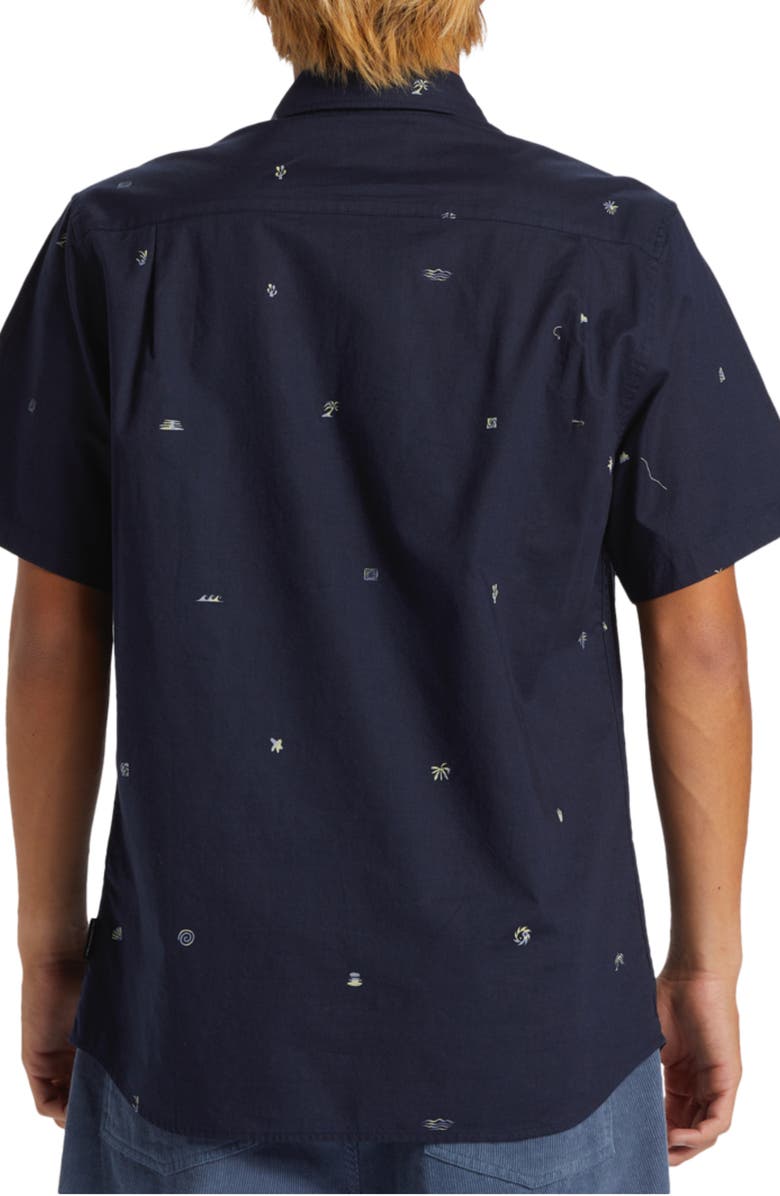 Quiksilver Apero Classic Fit Print Short Sleeve Button-Up Shirt, Alternate, color, 