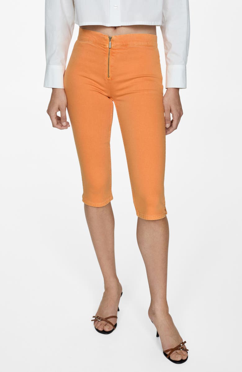 MANGO Slim Fit Capri Jeans, Main, color, 