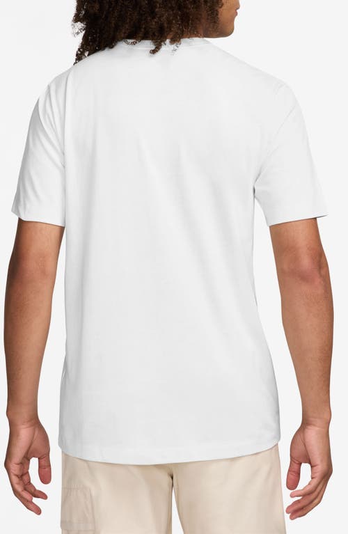 Shop Jordan Essentials Logo Cotton Graphic T-shirt In White/cool Grey