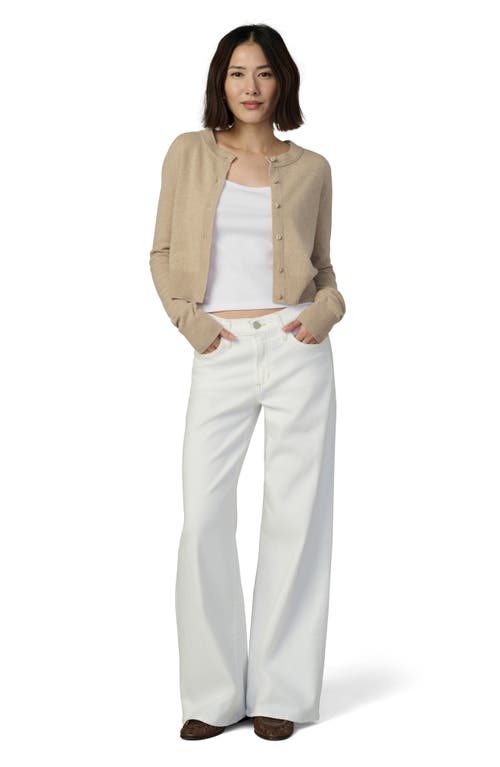 Joe's The Lou Lou Low Rise Wide Leg Jeans In White