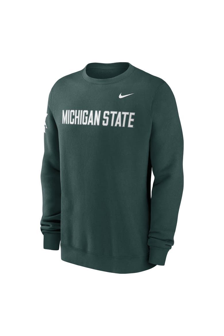 Men's Nike Green Michigan State Spartans 2026 Sideline Club Sweatshirt, Alternate, color, Green