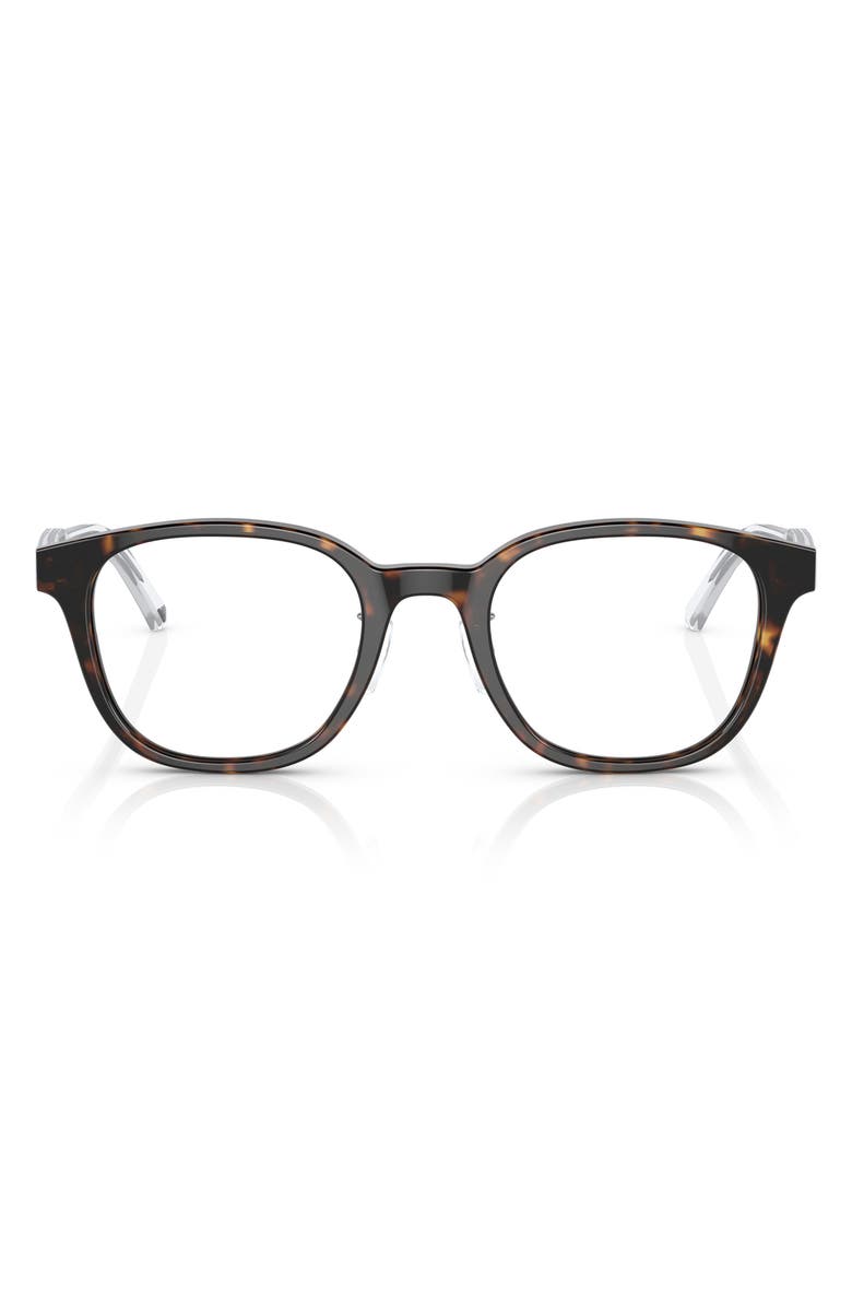 Emporio Armani 49mm Phantos Optical Glasses, Main, color, Havana / Demo Lens