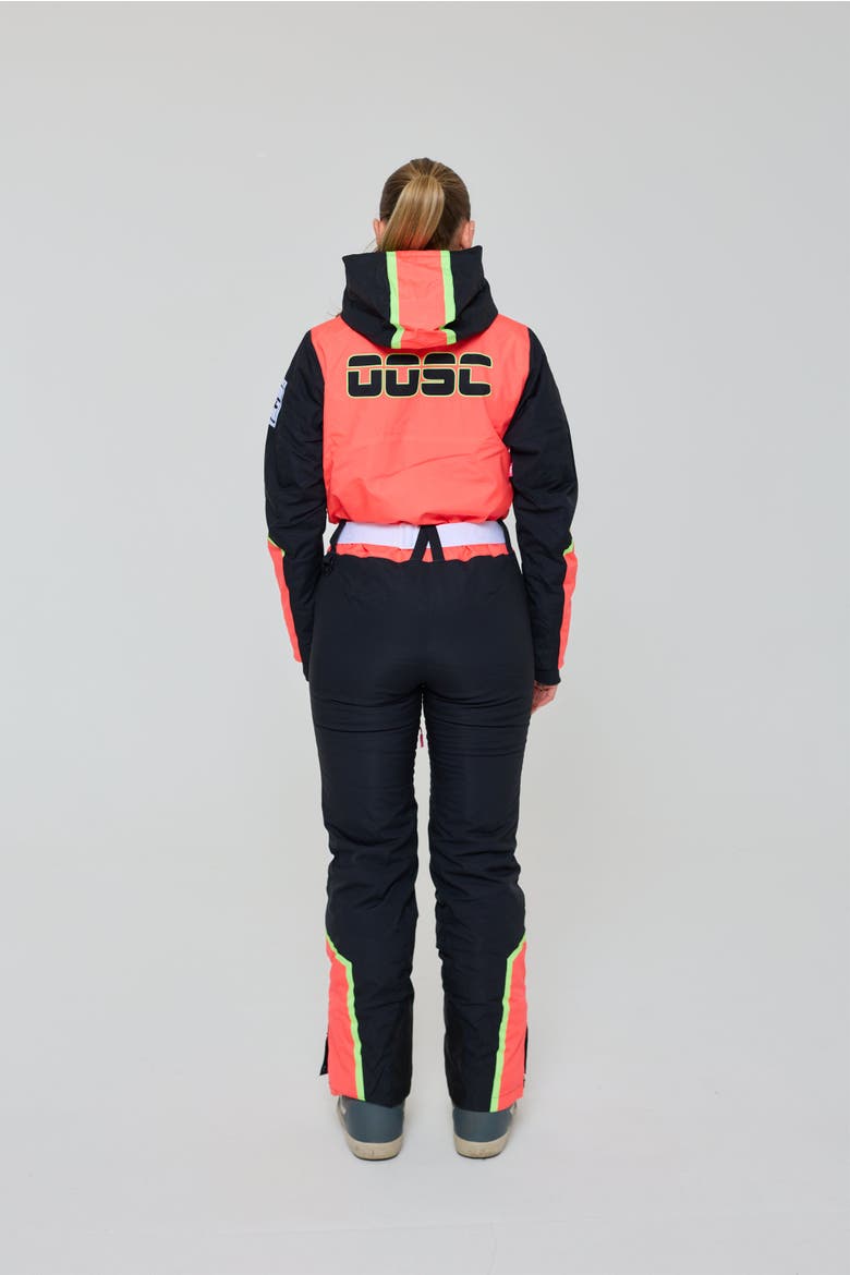 Sultans of Swing Women's Ski Suit, Alternate, color, Black and neon orange