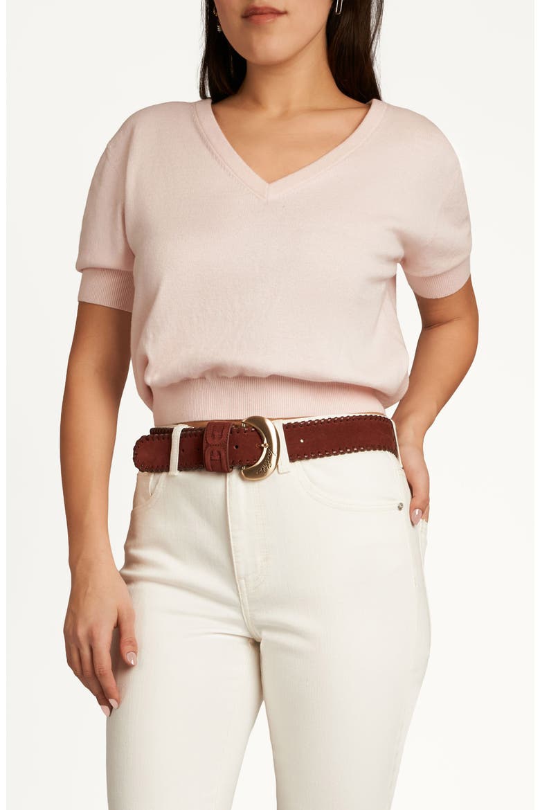 V-Neck Crop Sweater, Main, color, SOFT PINK