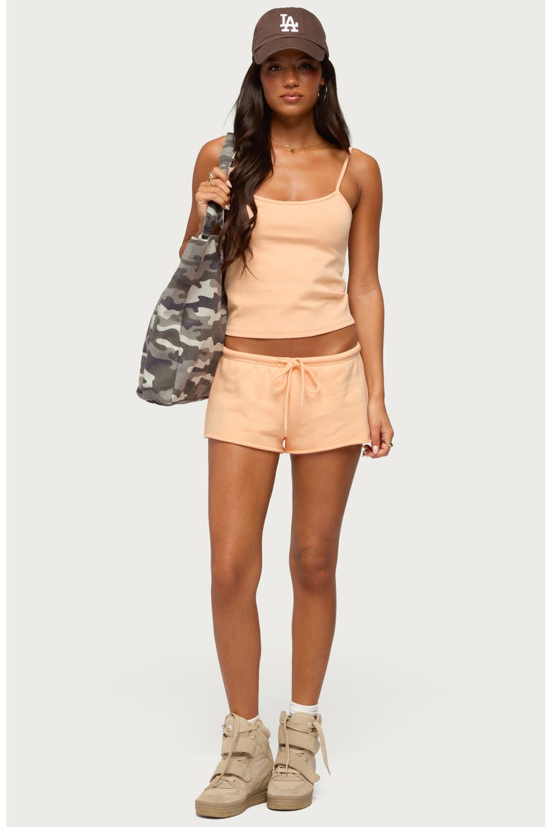 Cataleya Drawstring Microshorts, Alternate, color, ORANGE