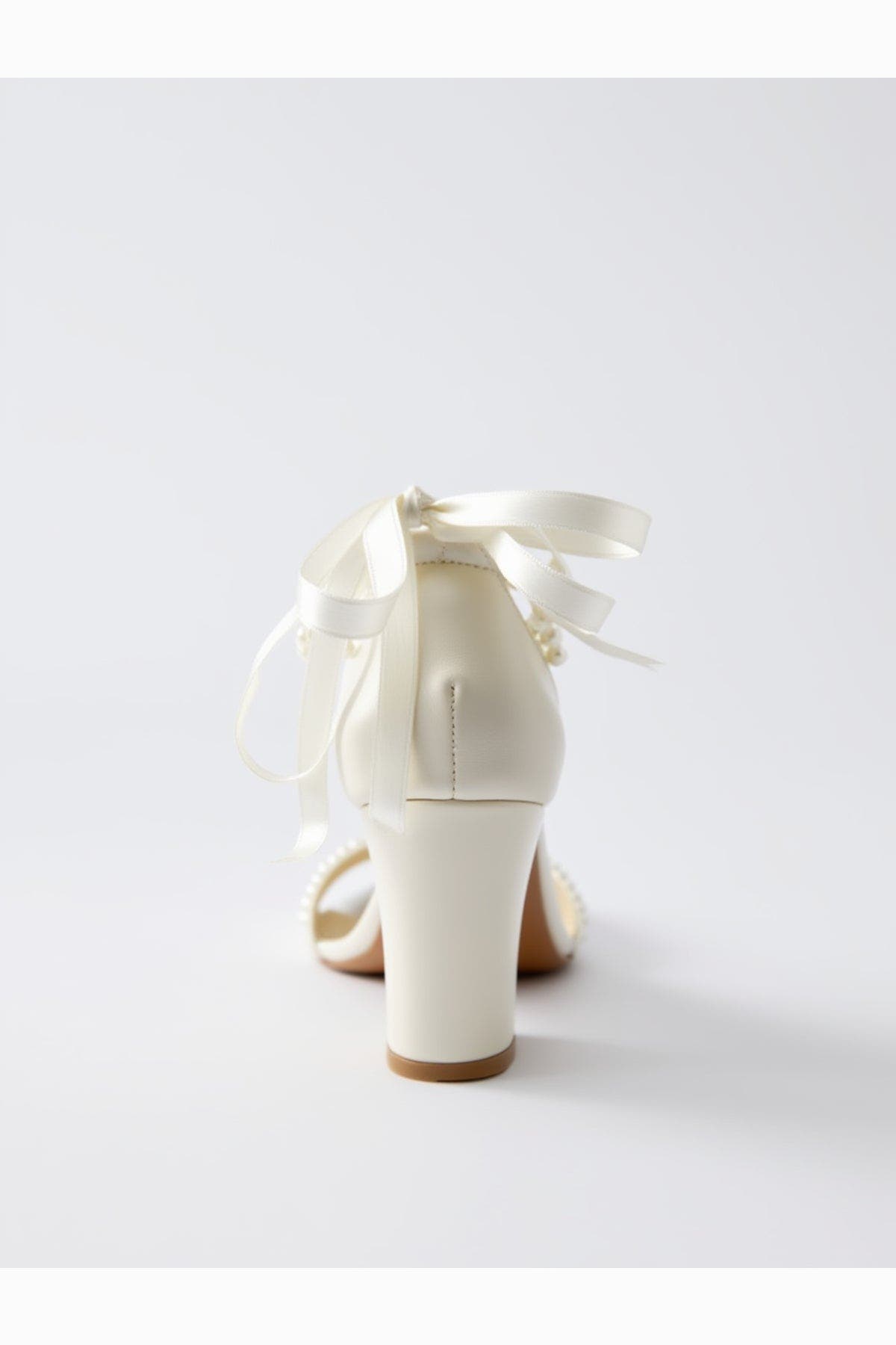 Forever & Always Shoes Elysia Pearl & Lace Wedding Heel, Alternate, color, Ivory