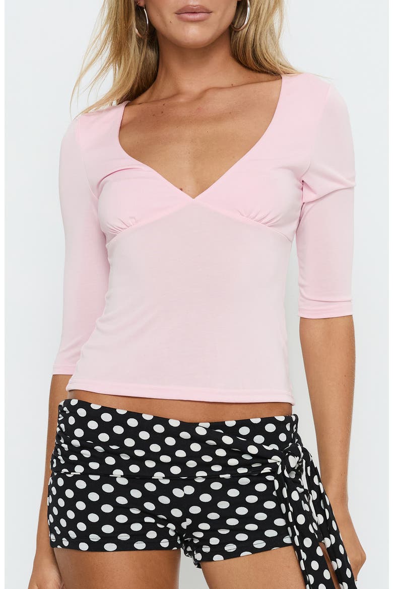 Back to Friends V-Neck Top, Main, color, PINK