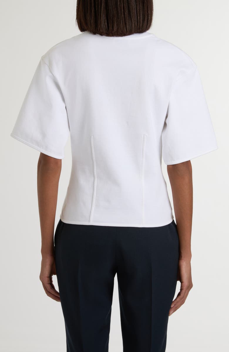 McQueen Corset Detail T-Shirt, Alternate, color, Optical White