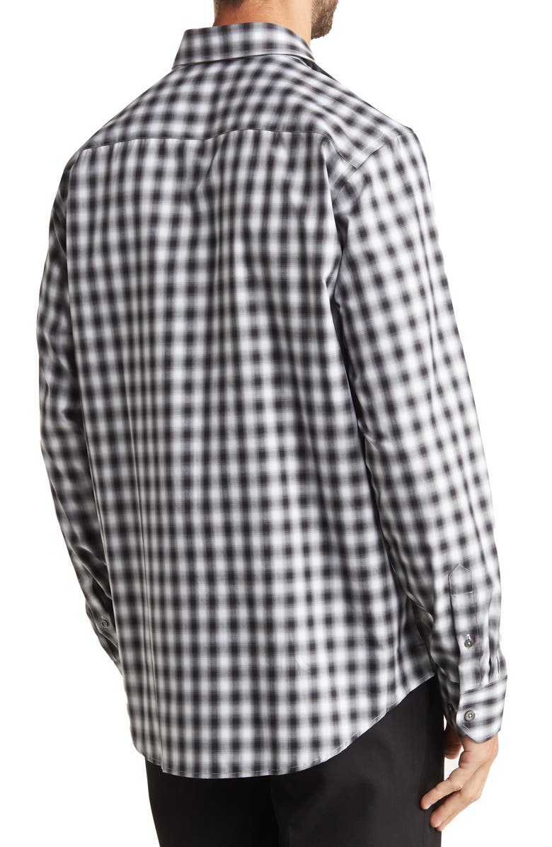 Bugatchi Classic Fit Cotton Plaid Print Button-Up Shirt, Alternate, color,