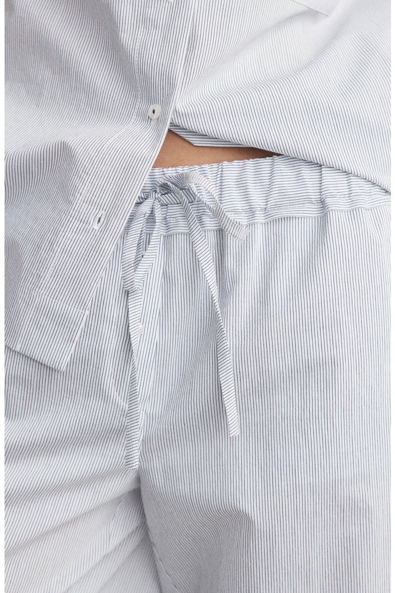 Stripe Cotton Blend Pajama Pants, Alternate, color, WHITE