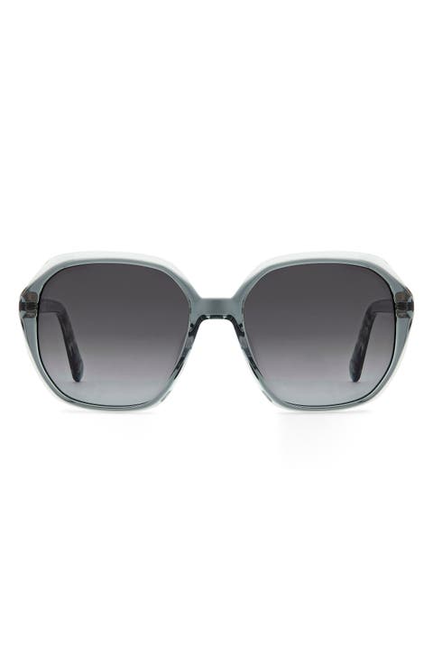 54mm Gradient Rectangular Sunglasses