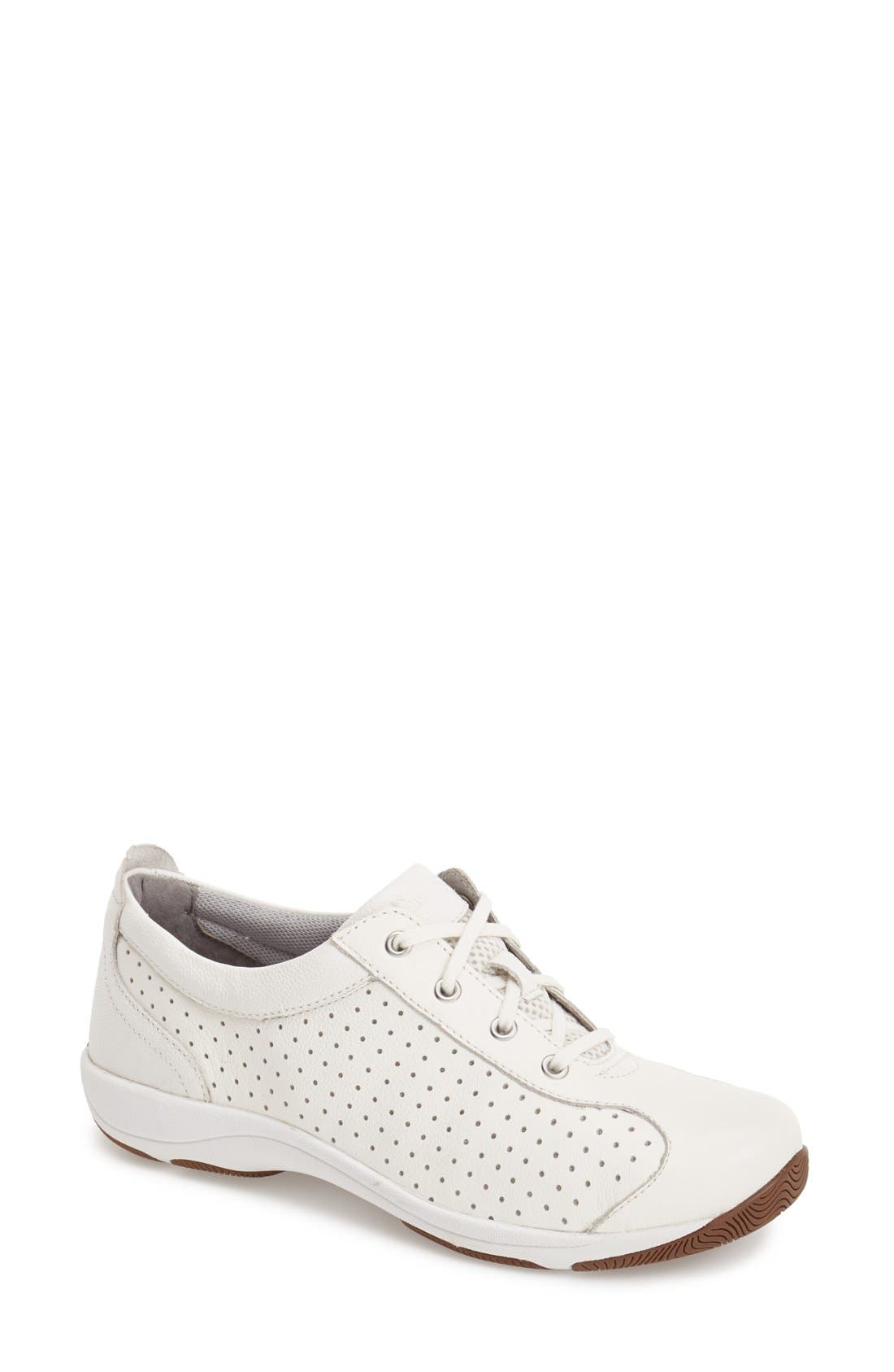 'Hillary' Sneaker, Main, color, WHITE LEATHER