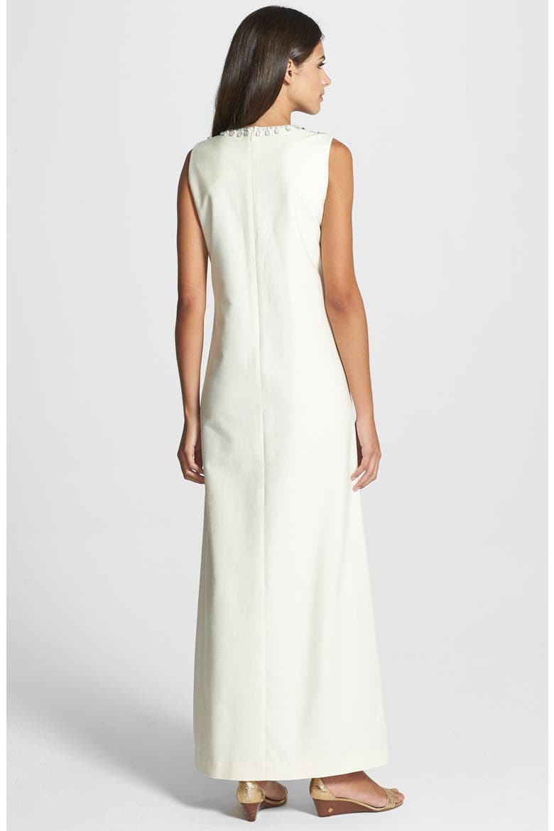 'Julia' Embellished Cotton Blend Gown, Alternate, color, NEW IVORY