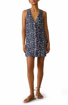 Faherty Alston Linen Button-Up Minidress