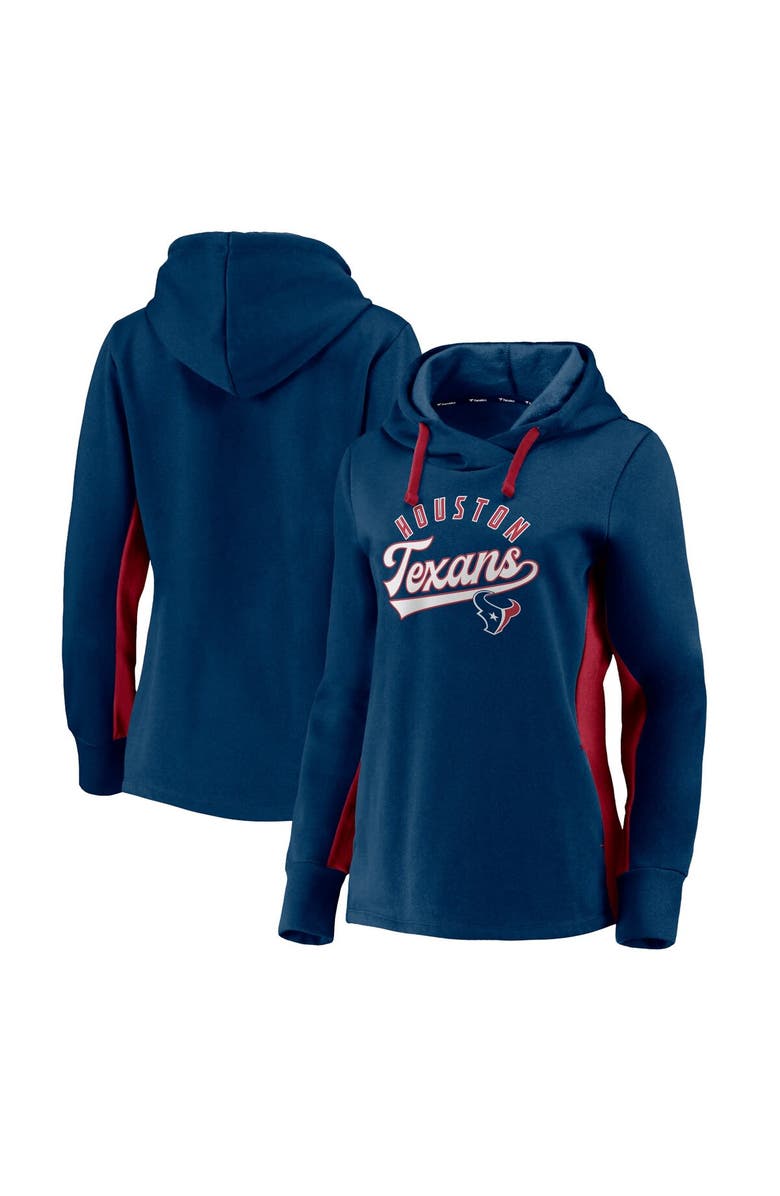 FANATICS Women's Fanatics Branded Navy/Red Houston Texans Game Ready Pullover Hoodie, Alternate, color, 