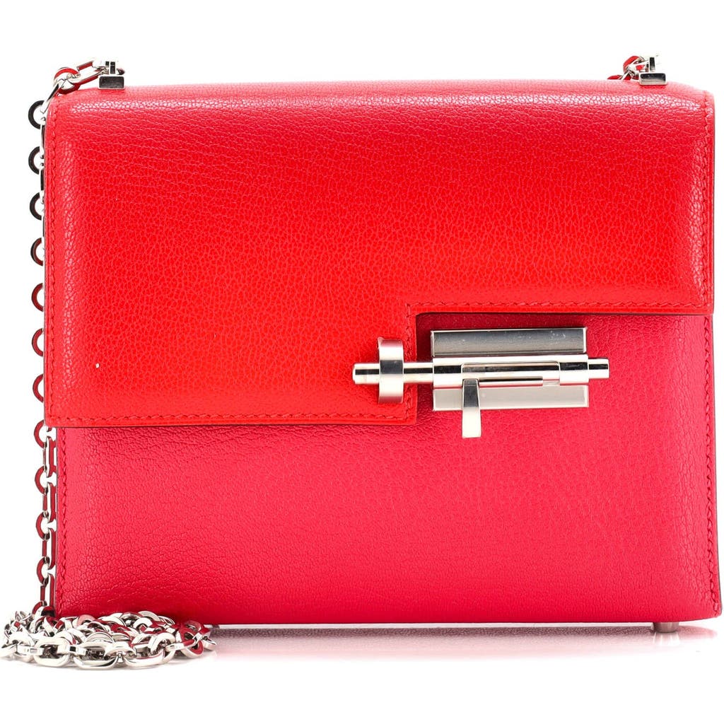 Pre-owned Hermes Hermes Verrou Chaine Bag Chevre Mysore Mini In Orange