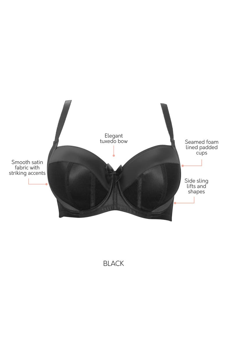 Parfait Charlotte Underwire Padded Bra, Alternate, color, Black