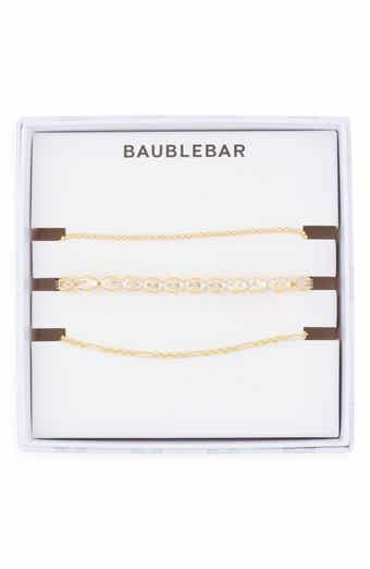 BaubleBar Set of 3 Crystal & Chain Bracelets