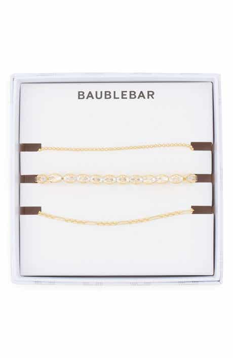 BaubleBar Set of 3 Crystal & Chain Bracelets