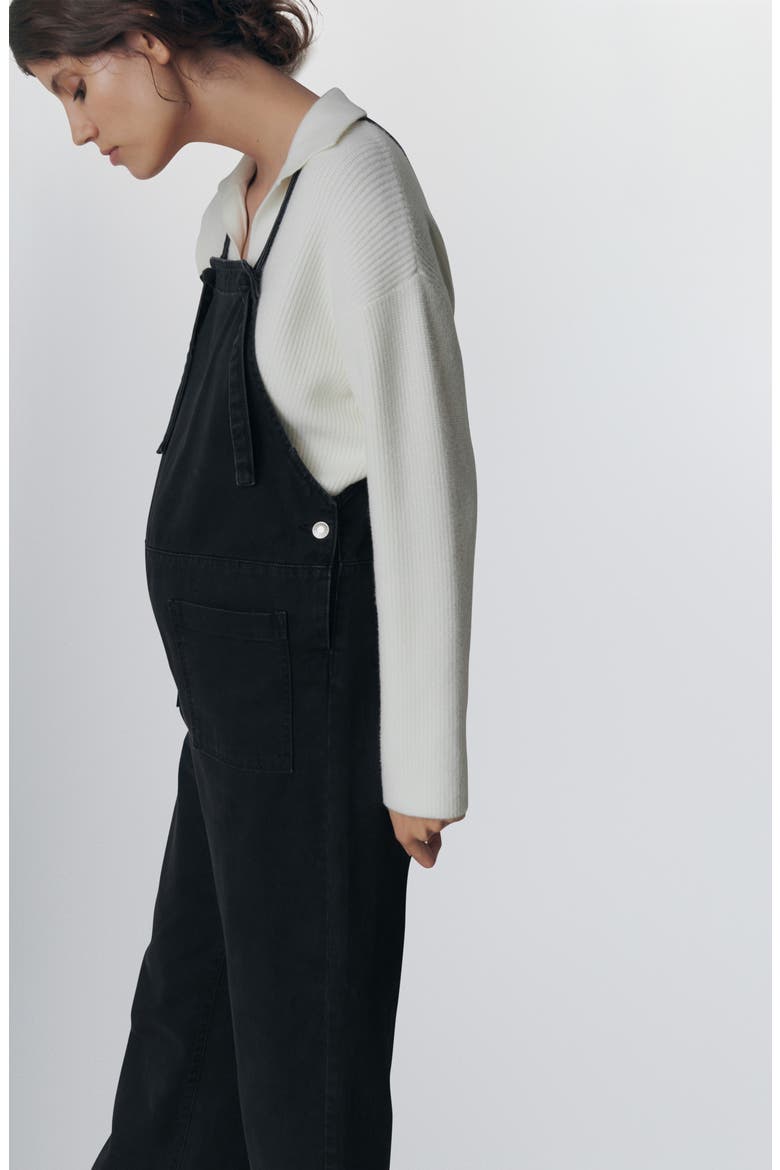 Denim Maternity Overalls, Alternate, color, BLACK DENIM